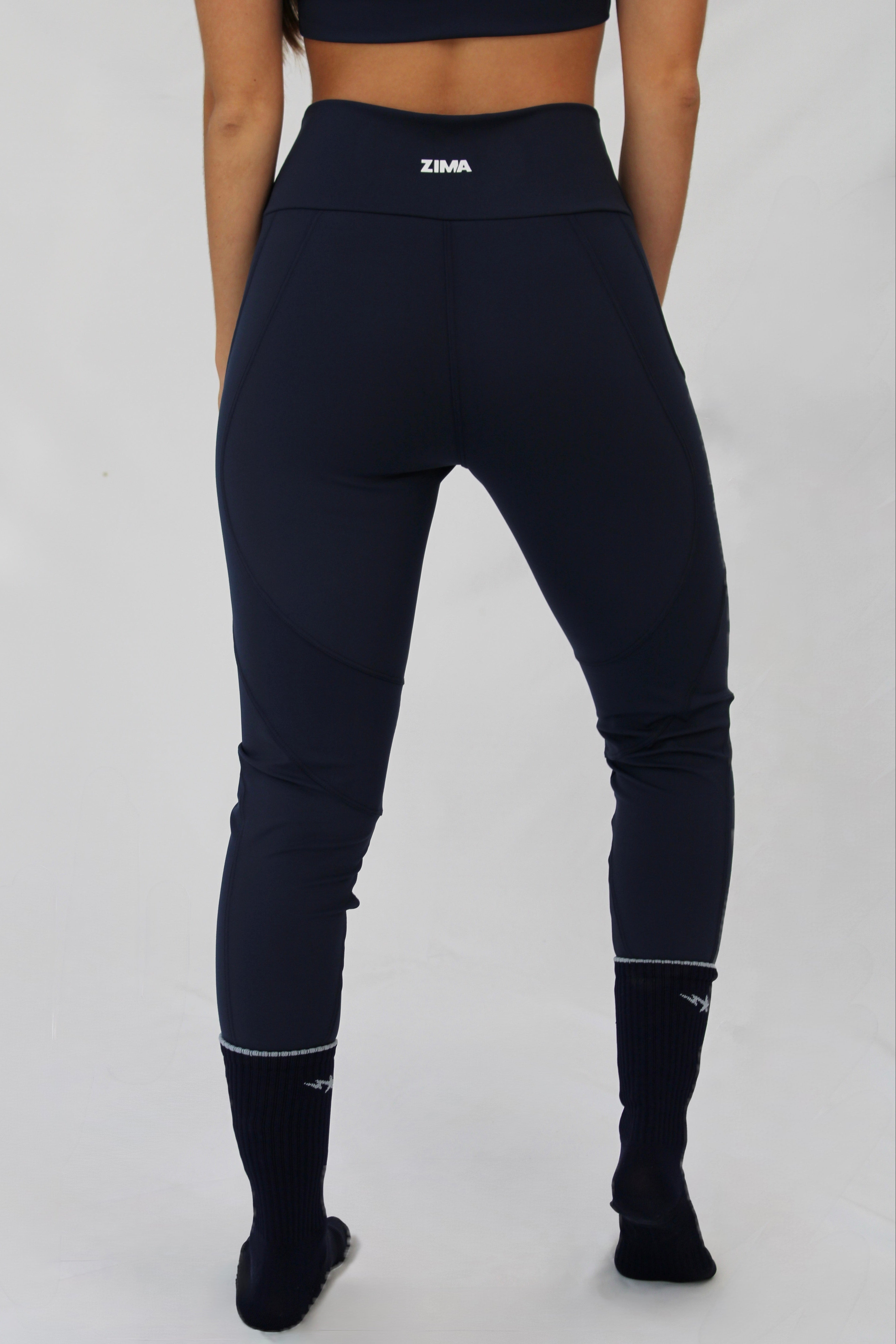 Legging Capella Azul Marino Con Cortes