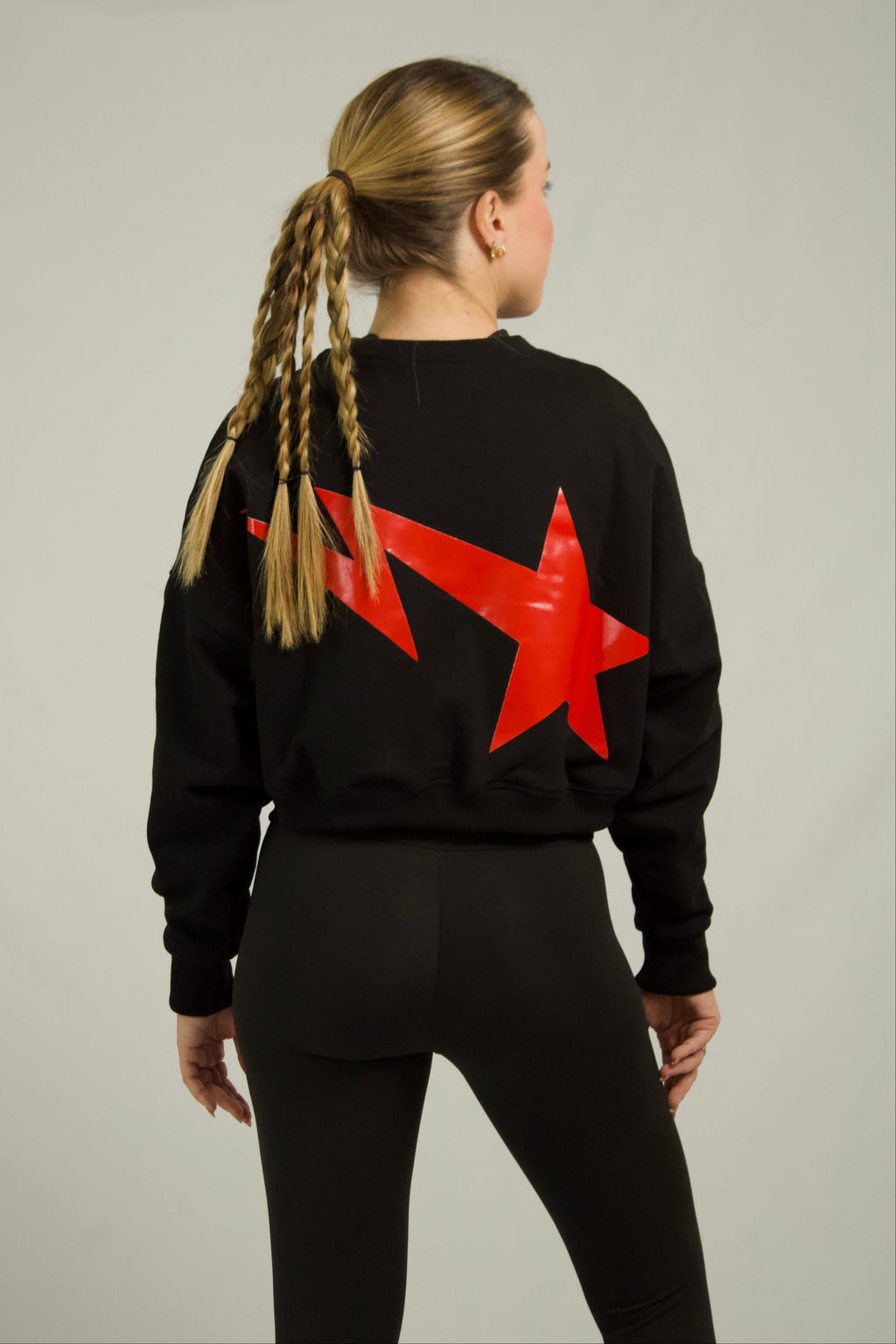 Hoodie Alula Negro-Cereza