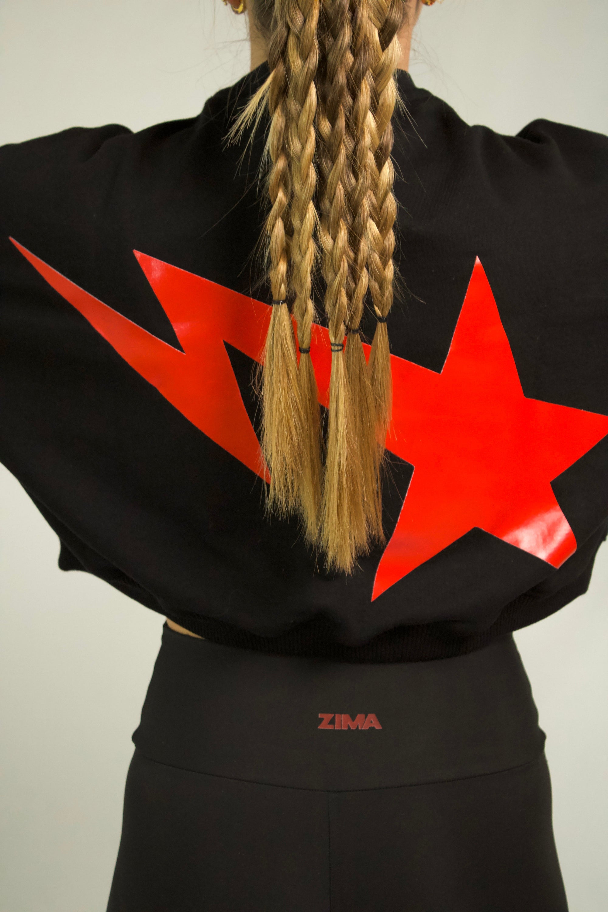 Hoodie Alula Negro-Cereza