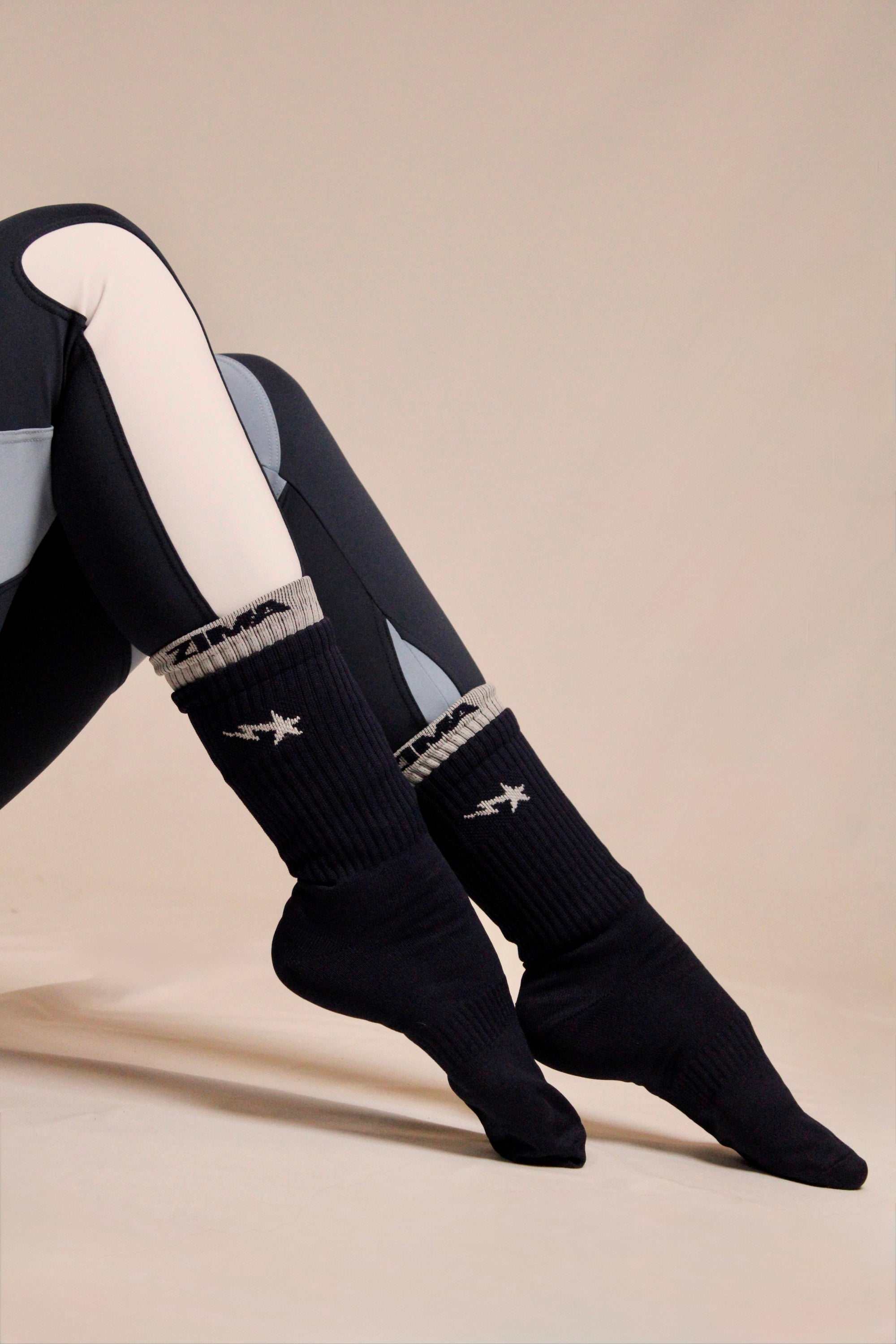 Medias Chara Azul Marino-Blanco