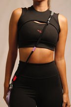 Strap Tania Negro-Cereza-Lavanda